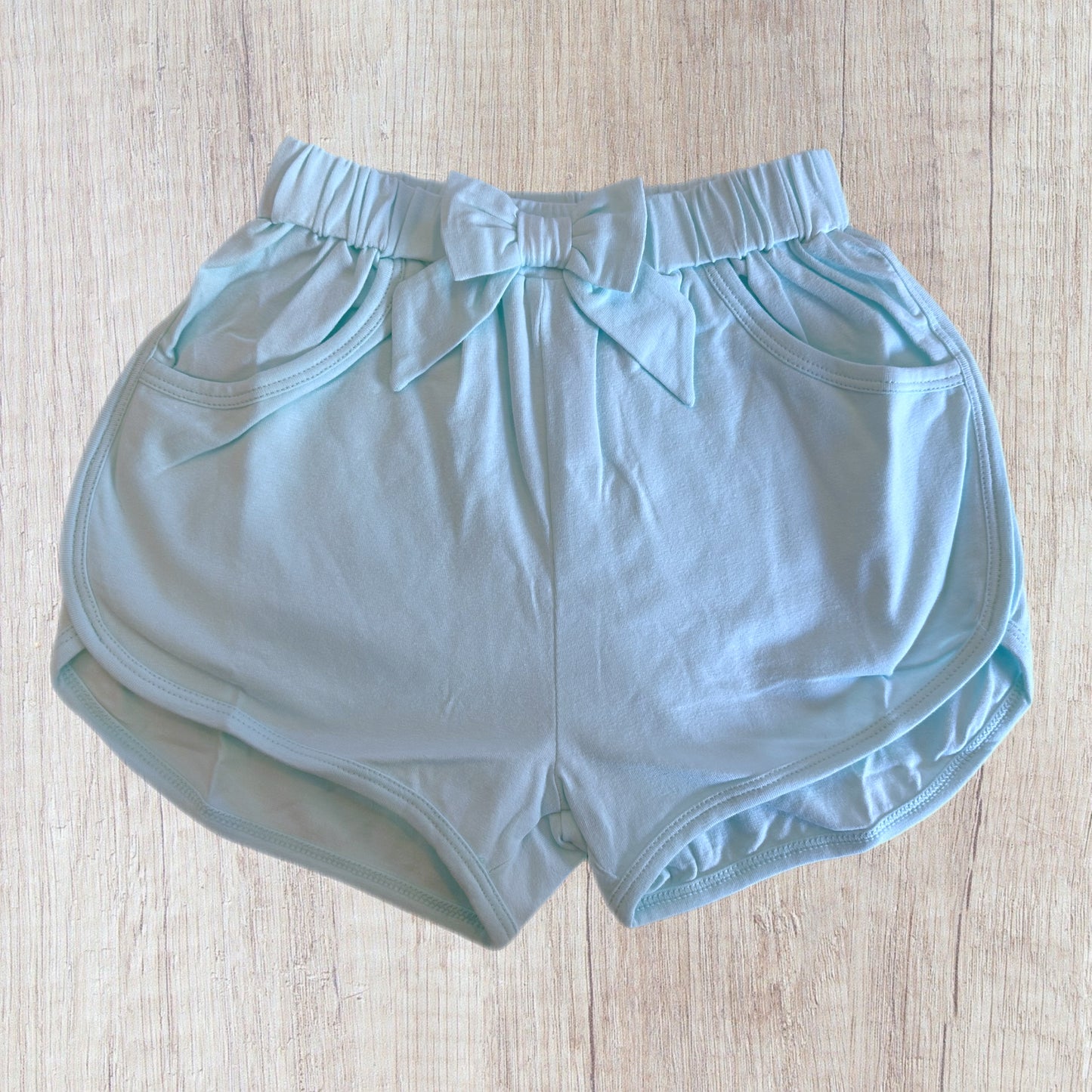 6/7 Mint Bow Shorts (RTS)