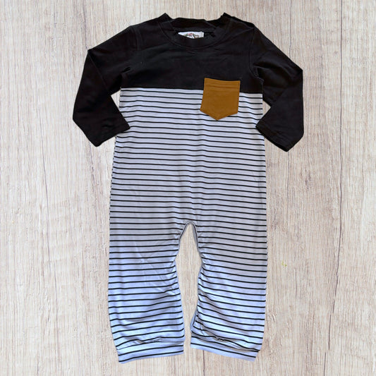 Simple Boy Collection Black Romper (RTS)