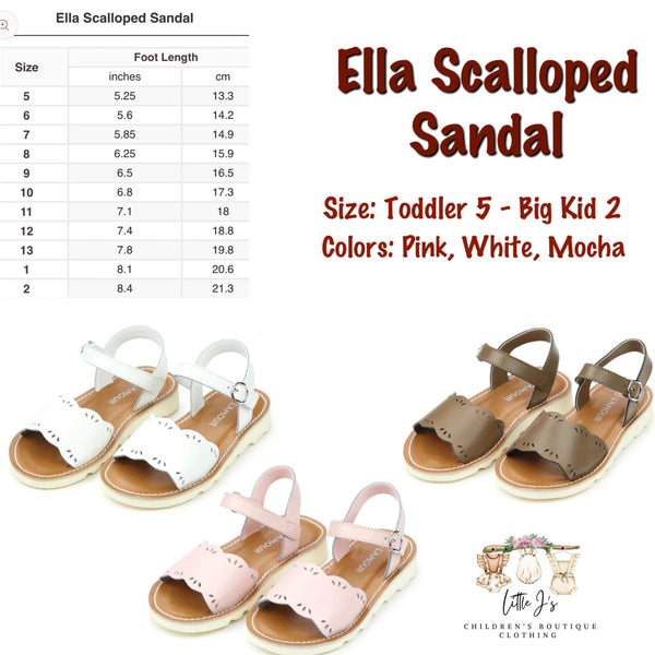Ella Scalloped Sandal by L’amour