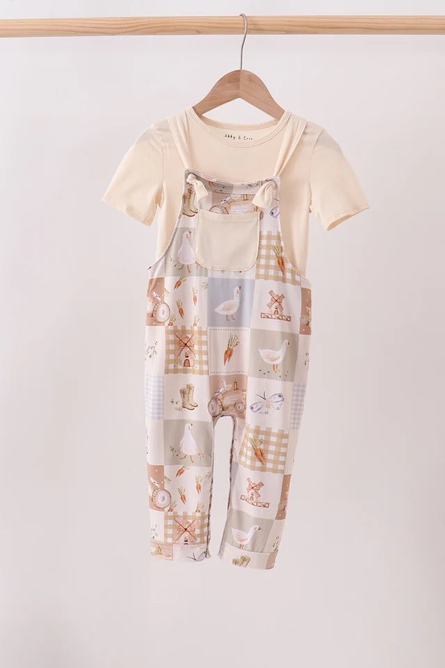 Vintage Bamboo Loungewear - Romper (RTS)