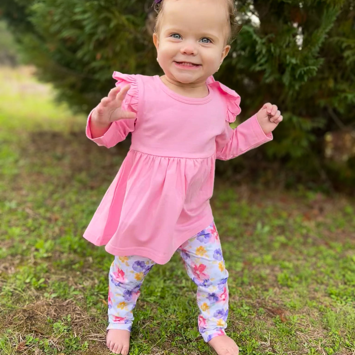 Lacey's Lovely Legging Set - Pink (RTS)