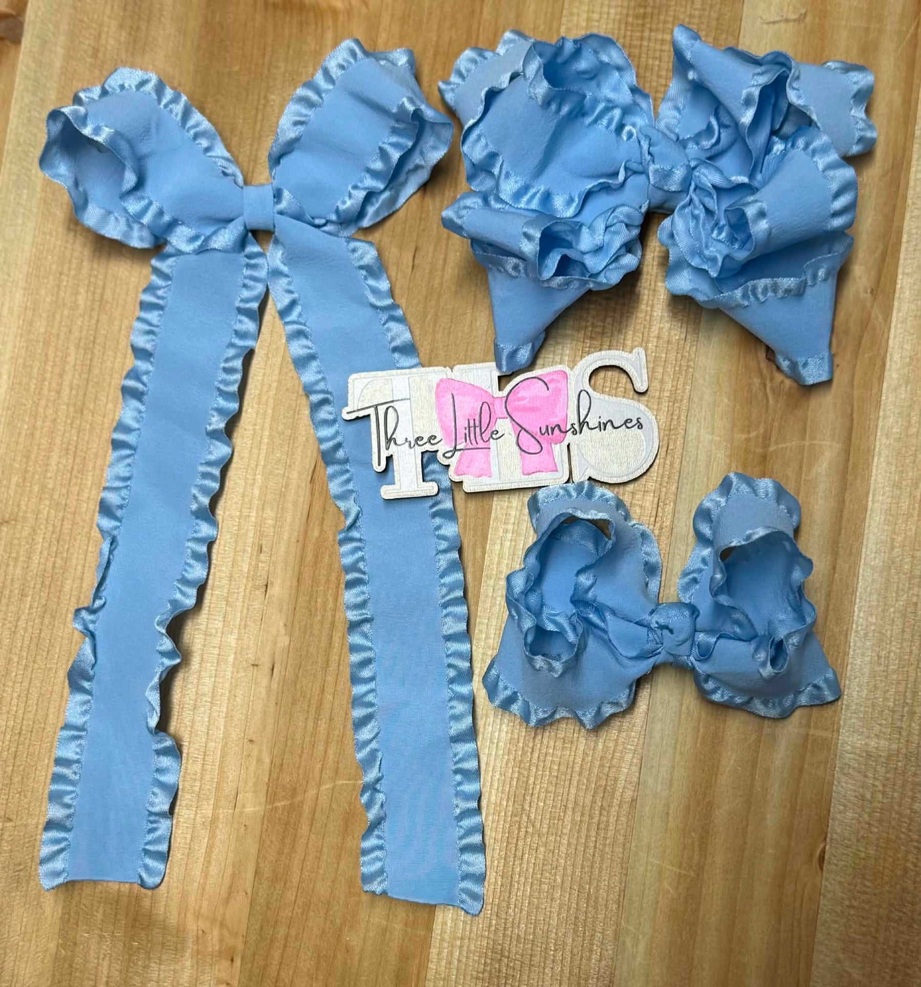 Double Stack Ruffle Bows (RTS)