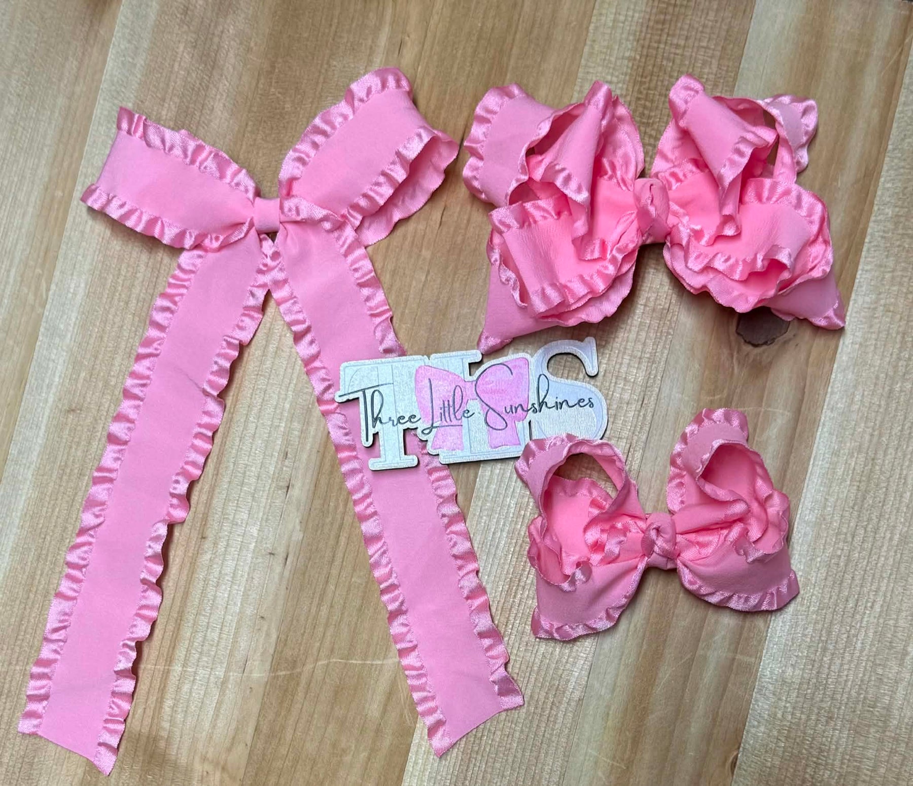 Double Stack Ruffle Bows (RTS)