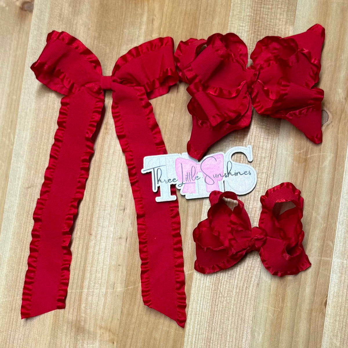 Ruffle Tail Ribbon Bows (RTS)