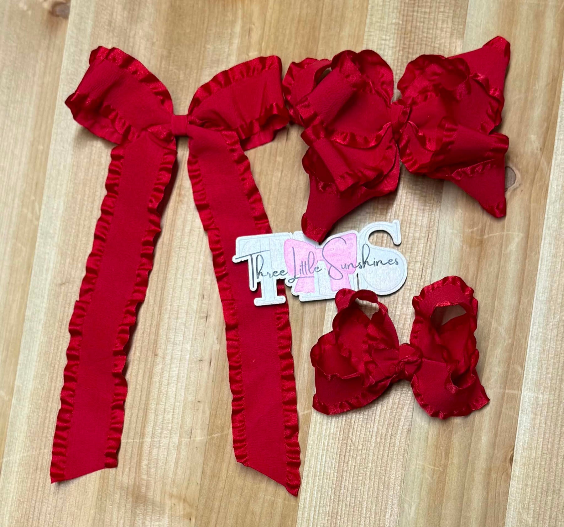 Double Stack Ruffle Bows (RTS)
