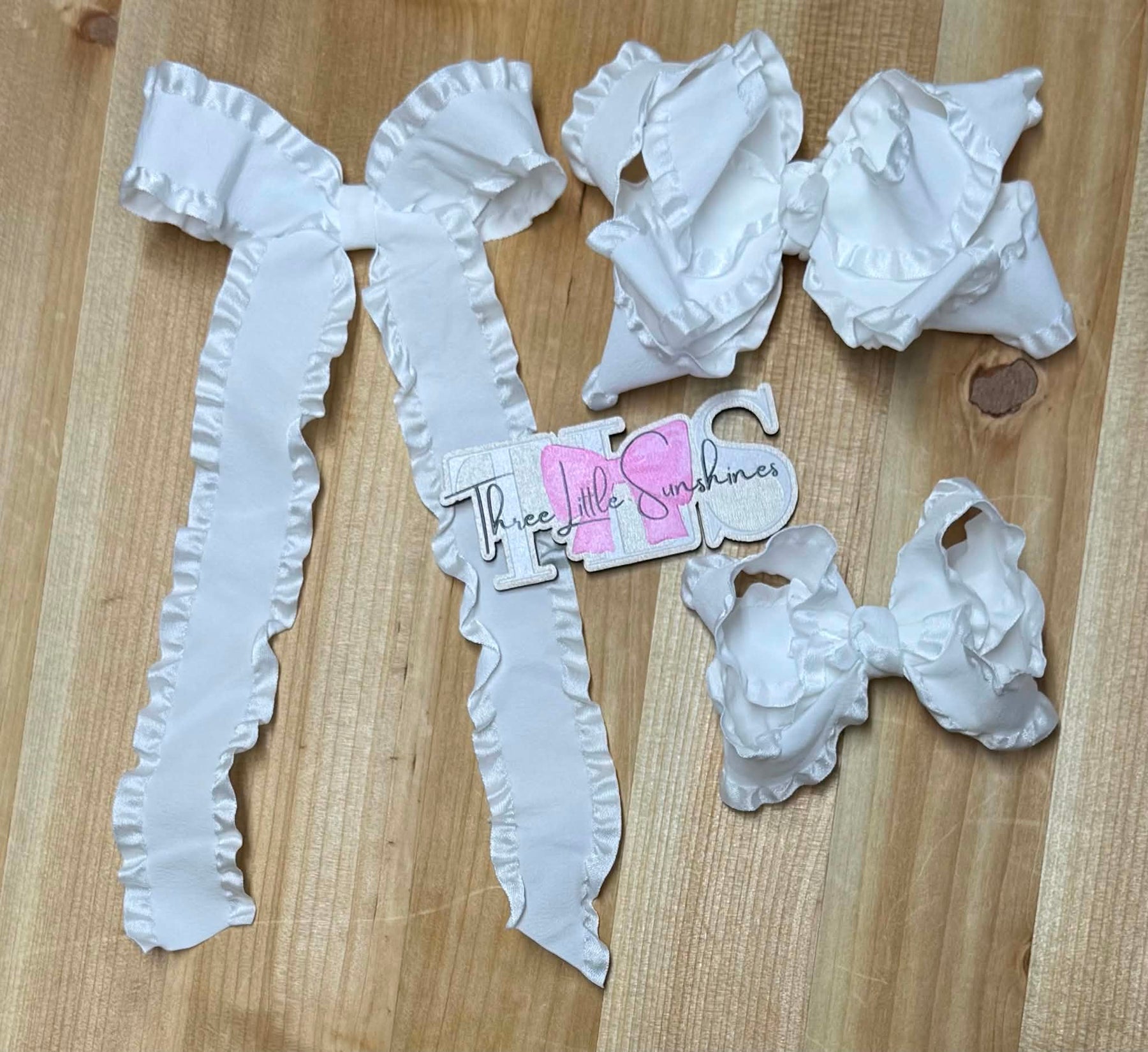 Double Stack Ruffle Bows (RTS)