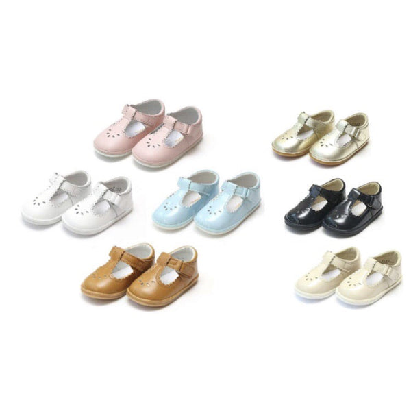 Dottie Scalloped T-Strap Mary Janes by L’Amour