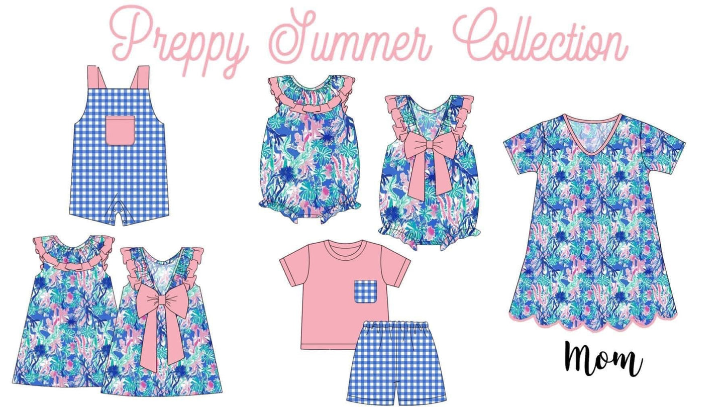 Preppy Summer Mom Dress (RTS)