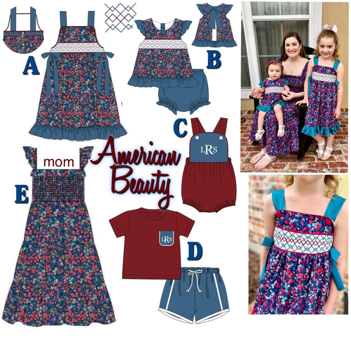 American Beauty Mom Dress (RTS)
