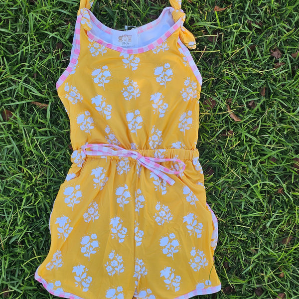 Summer Rompers - Yellow (RTS)
