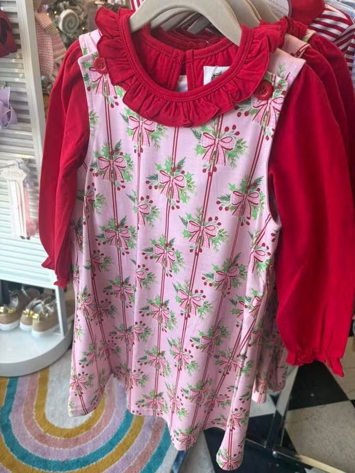 Holly & Bows Dress (RTS)