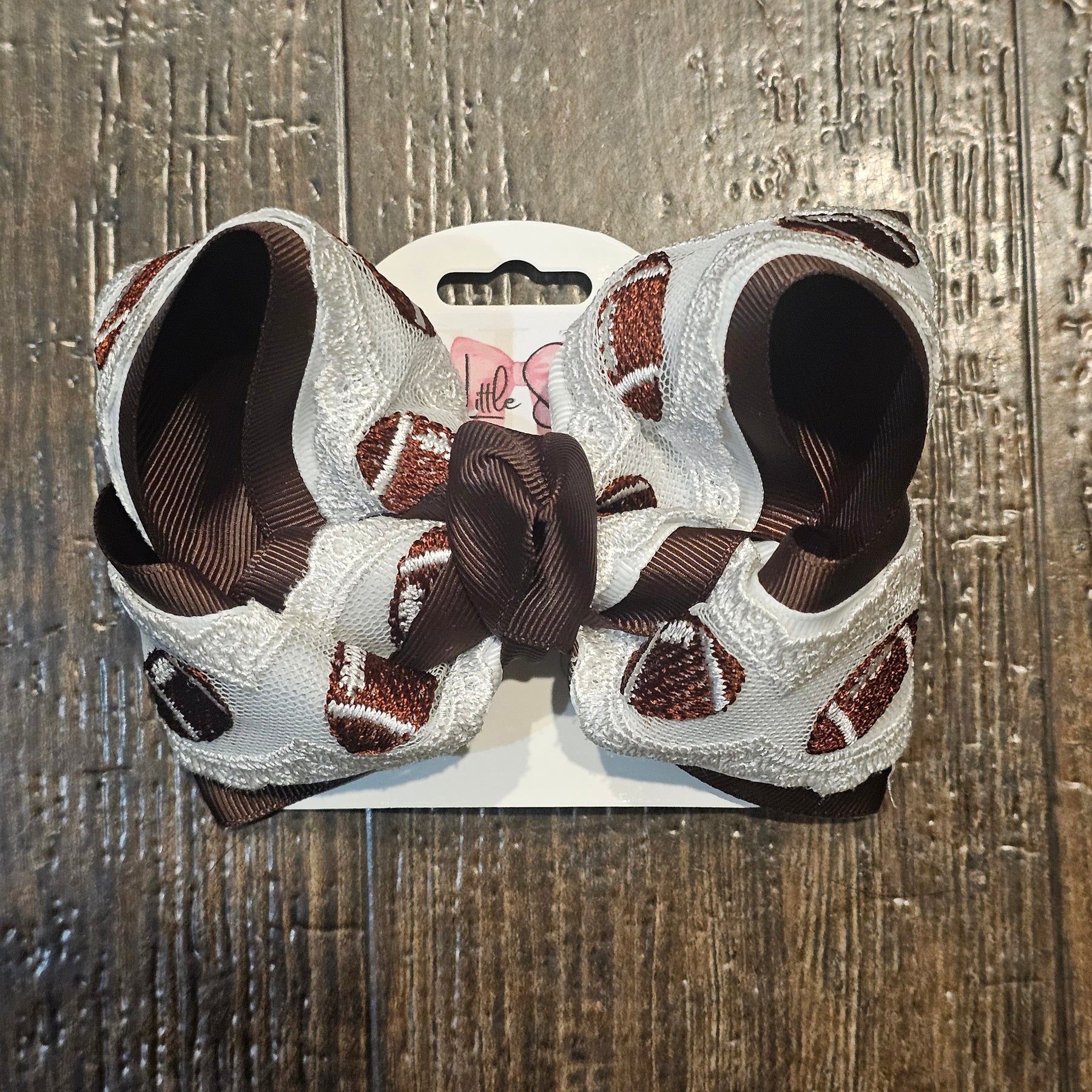 Lace Football Bow (RTS)