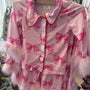 Pink Bow Pajamas (RTS)