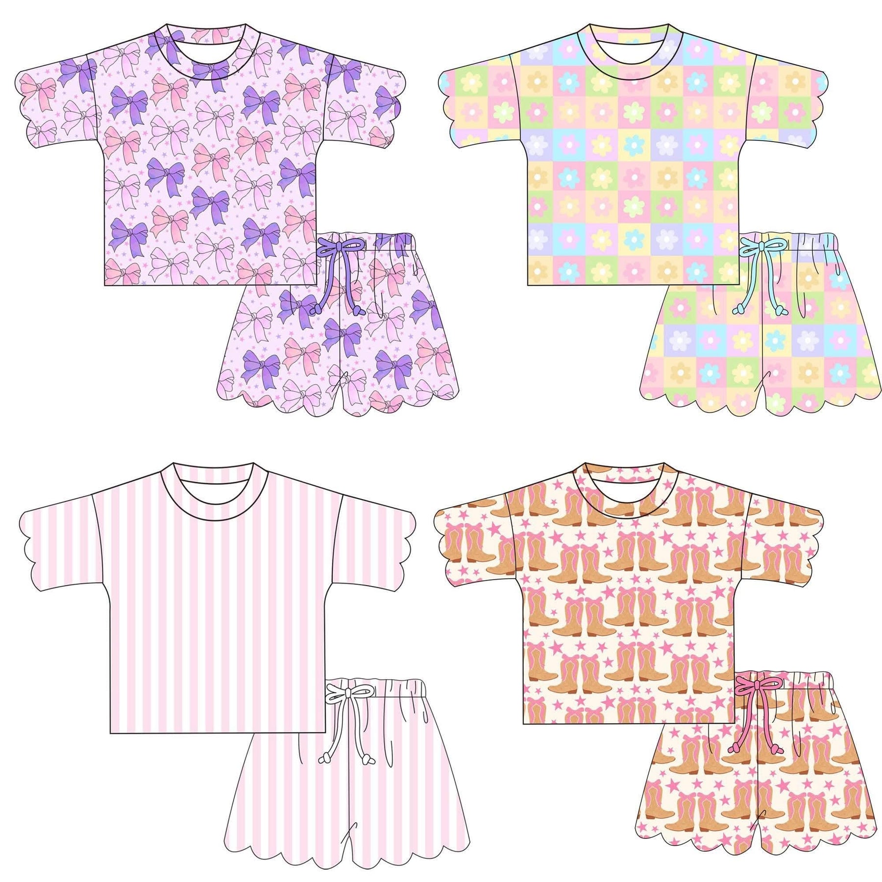 Girls Scalloped Play Sets (RTS)