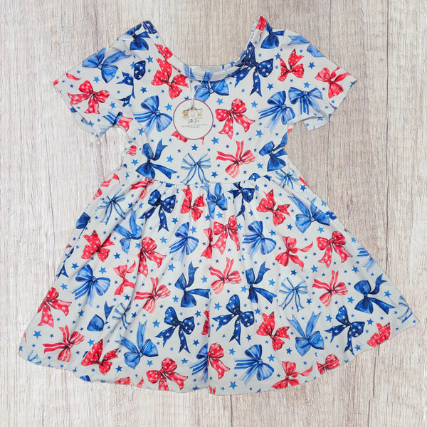 4th Of July Bows - Dress (RTS)