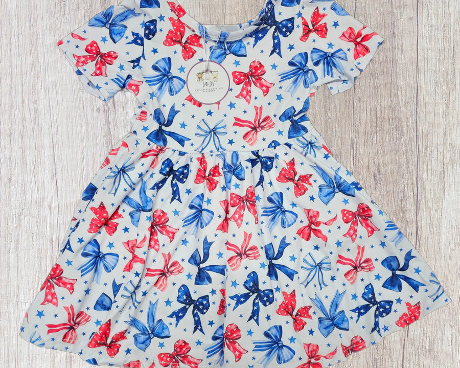 4th Of July Bows - Dress (RTS)