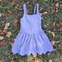 New Style Scalloped Athletic Dress - Purple (RTS)
