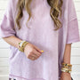 Women's Purple Mineral Wash Shirt (RTS)