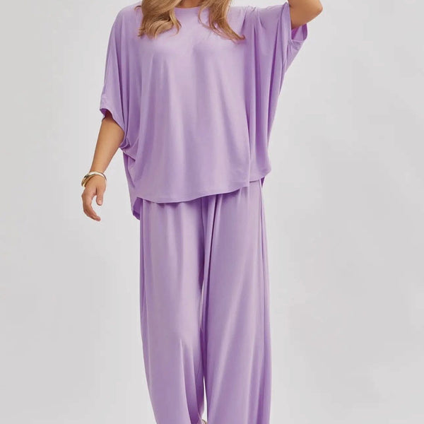 Women's 2PC Flowy Set - Lilac (RTS)