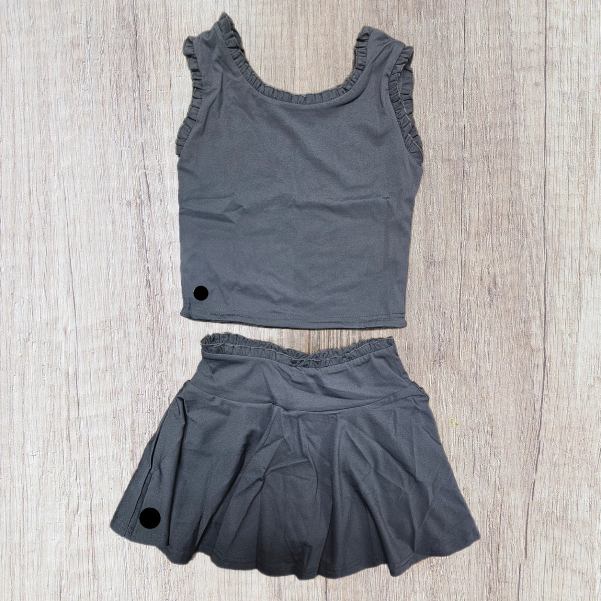 Ruffle Athletic Sets W/Logo - Black (RTS)