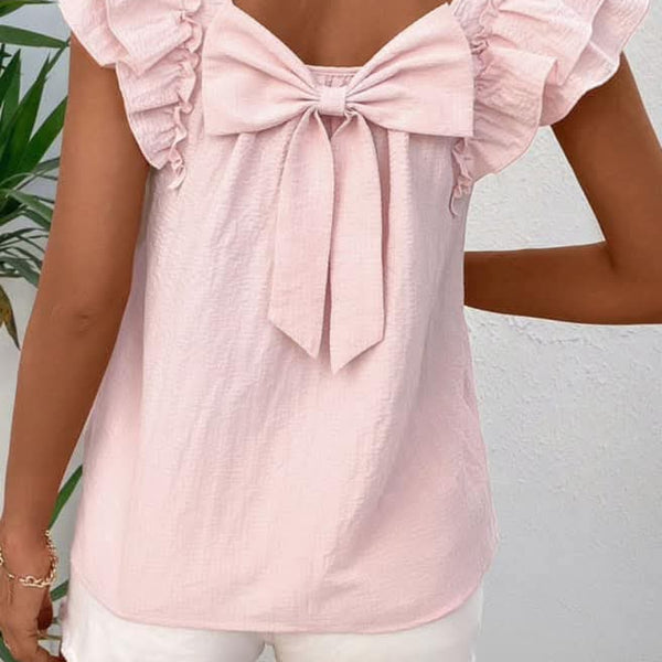 Women's Pink Bow Blouse (RTS)