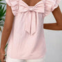 Women's Pink Bow Blouse (RTS)