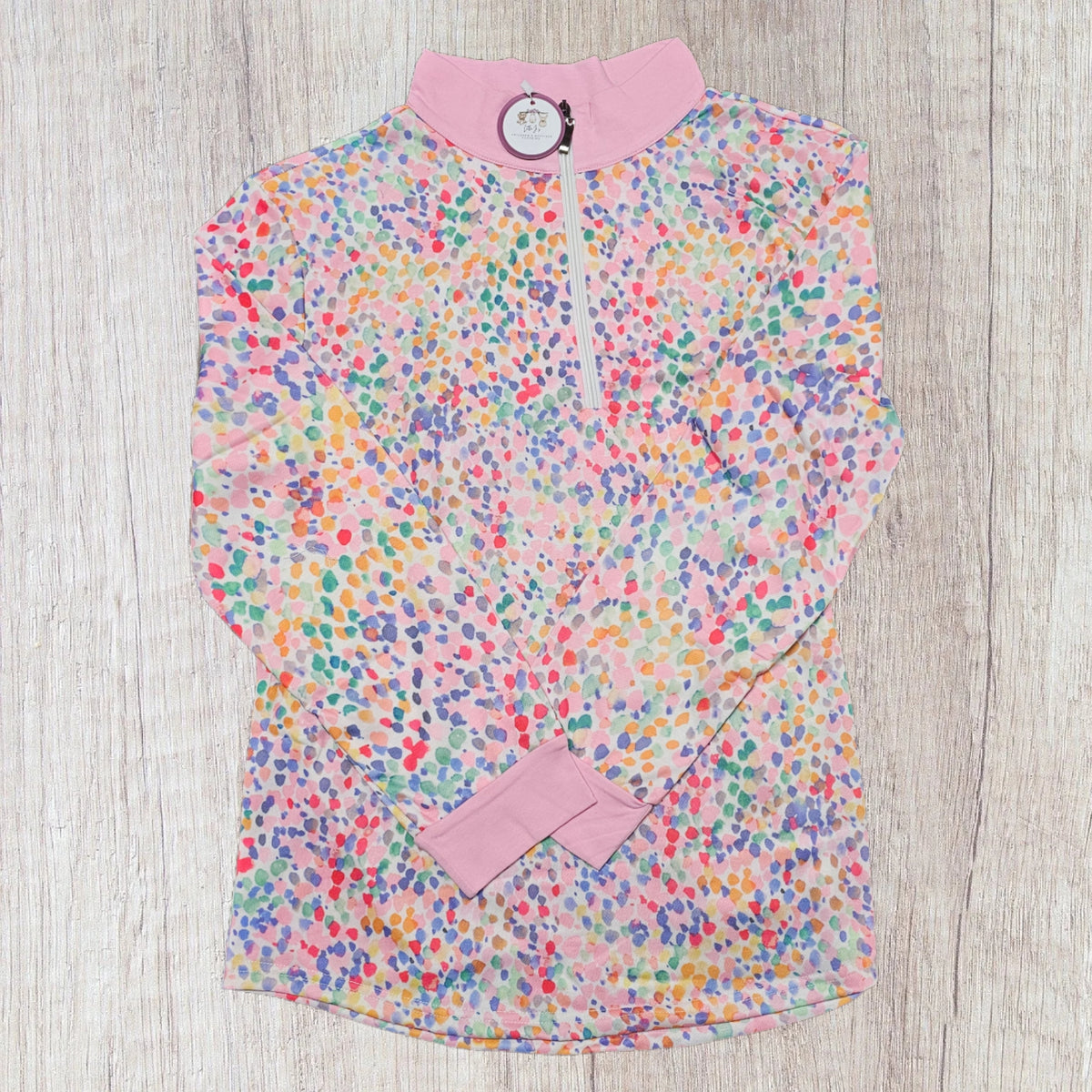 Watercolor Dot Pullover - Mom (RTS)