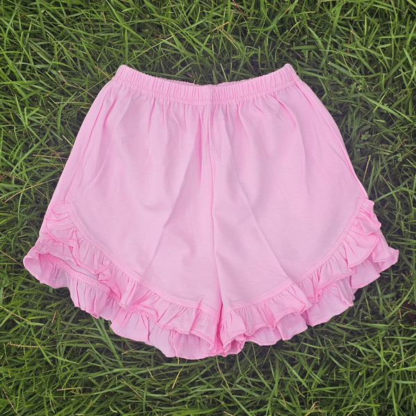 Girl Ruffle Shorts - Pink (RTS)