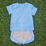 Maddie Grace's Floral & Stripes - Boy Set (RTS)