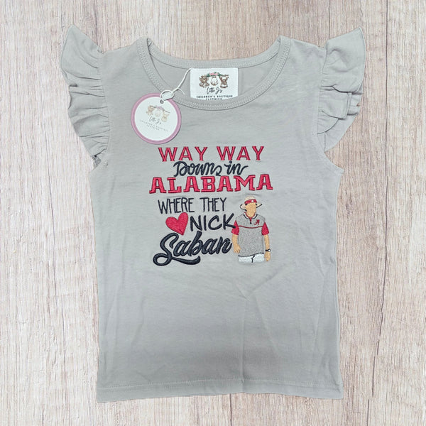 Way Way Down In Alabama - Girl Shirt (RTS)