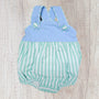 Mint Stripe Boys Bubble (RTS)