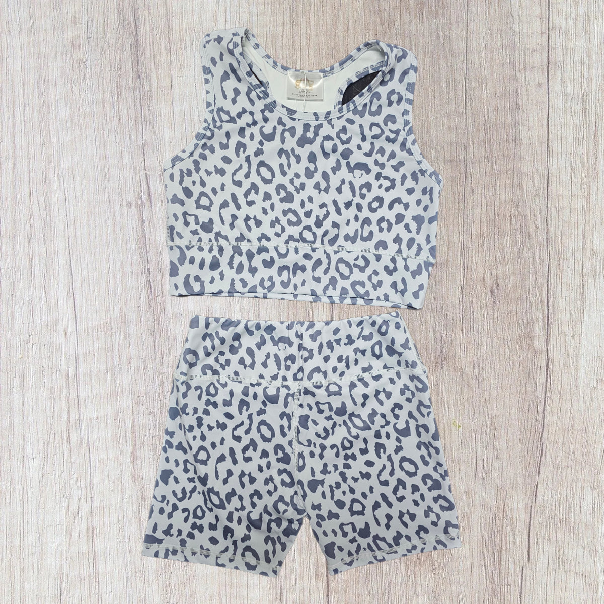 Leopard Athletic Set - Grey (RTS)