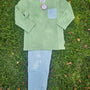 Green Spring Stripes Pants Set- Boy (RTS)
