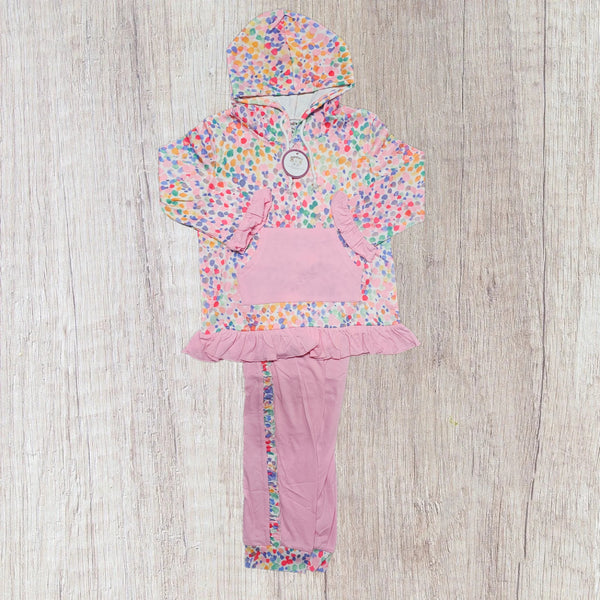 Watercolor Dot Jogger Set - Girls (RTS)