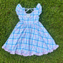 Girly Girl Twirl Dress - Pink Plaid (RTS)