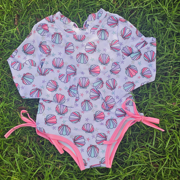 Selling Seashells Swim - Rashguard 1 Piece (RTS)