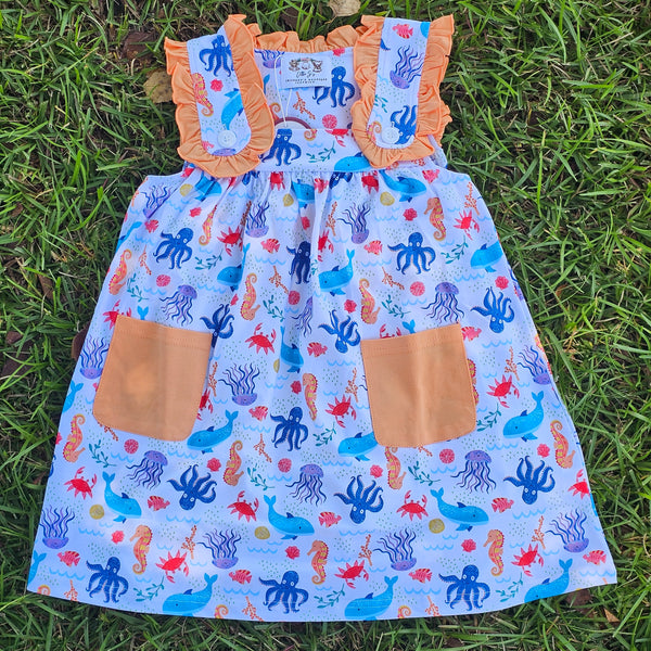 Summer Sea Friends- Dress (RTS)