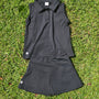 Collared Athletic Skort Set W/Logo - Black (RTS)
