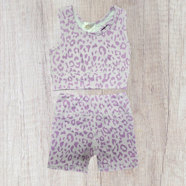 Leopard Athletic Set - Purple (RTS)
