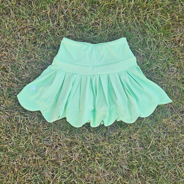 Athletic Pleated Skort W/Logo - Lime (RTS)