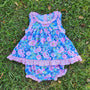 Blakely's Blue Floral & Gingham - Bloomer (RTS)