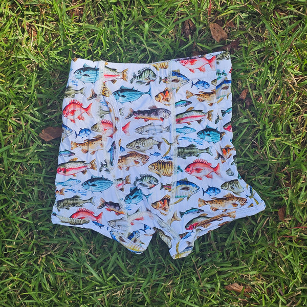 Boy Bamboo Boxer Brief - Fish (RTS)