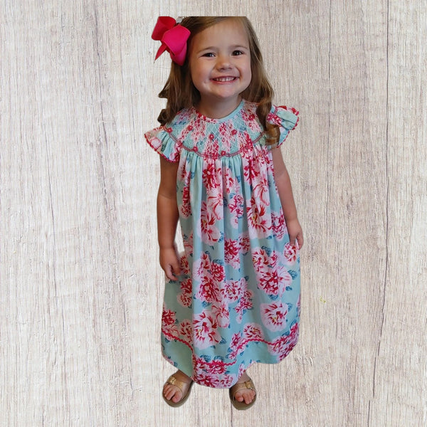 Perfect Peonies Dress- (RTS)