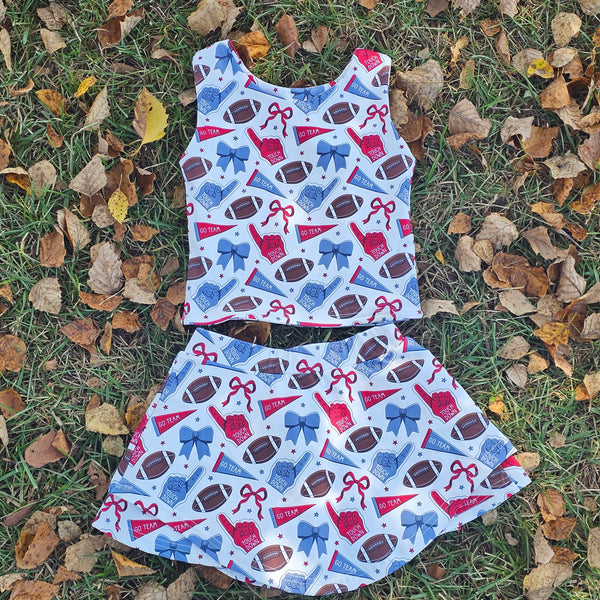 Gameday Athletic Skort Sets - Crimson/Dark Grey (RTS)
