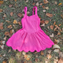 New Style Scalloped Athletic Dress - Hot Pink (RTS)