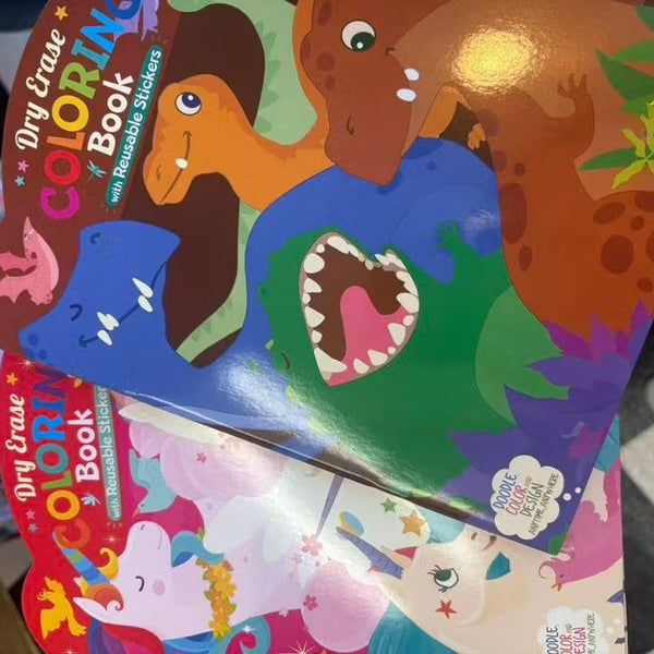 Dry Erase Coloring Books - Dino (RTS)