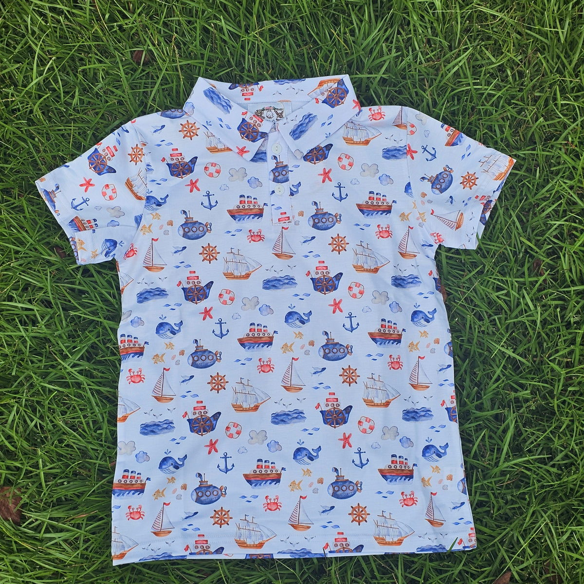 Boys Summer Polos - Nautical (RTS)