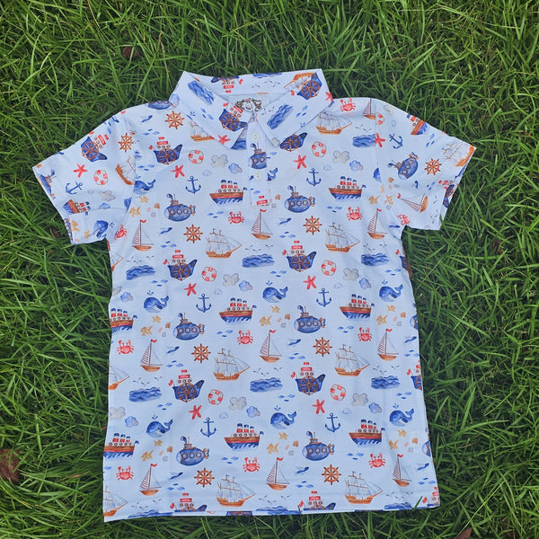 Boys Summer Polos - Nautical (RTS)