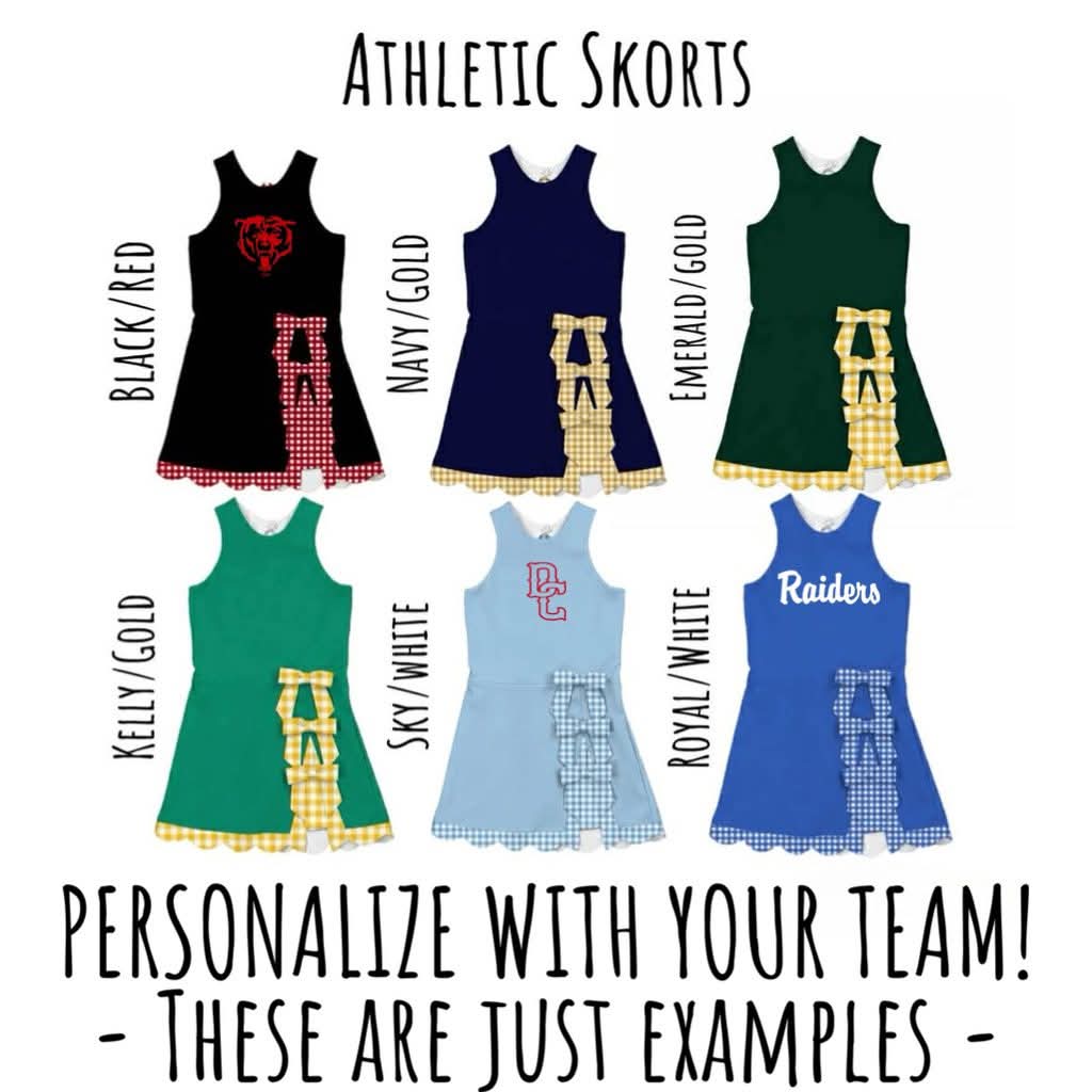 Team Bow Skort Dresses (RTS)