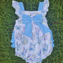 Blue Fancy Floral Collection - Girl Bubble (RTS)